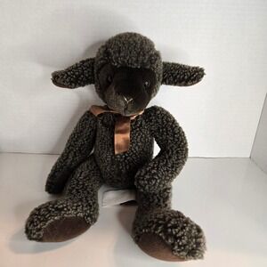 Russ Berrie Lil Trubbles Brown Lamb Sheep Plush Stuffed Animal 13" Easter Bow